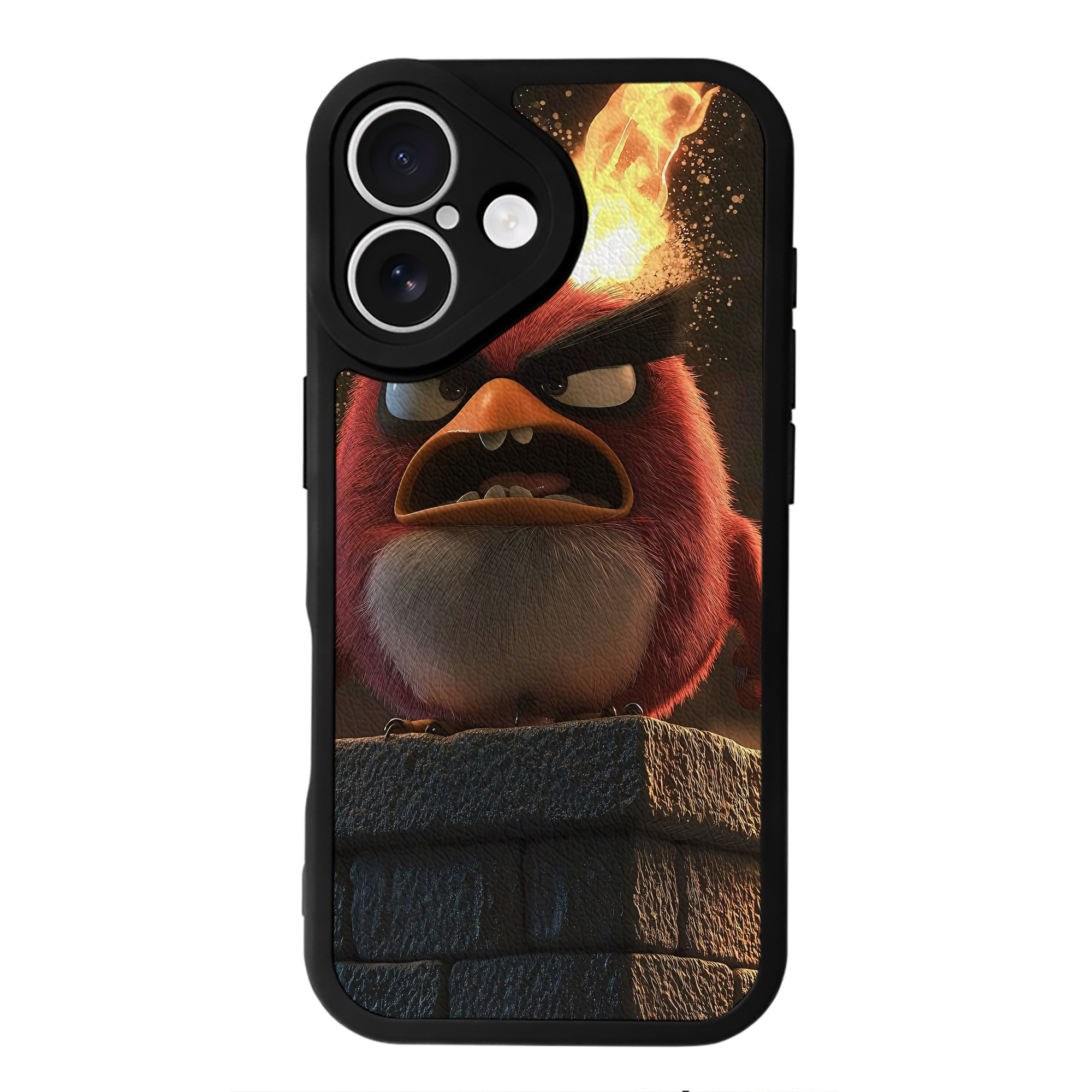 （画像用） Angry Birds アングリーバード 【iPhone 16シリーズ対応】シリコンスマホケース（レザー調） 材質：シリコン